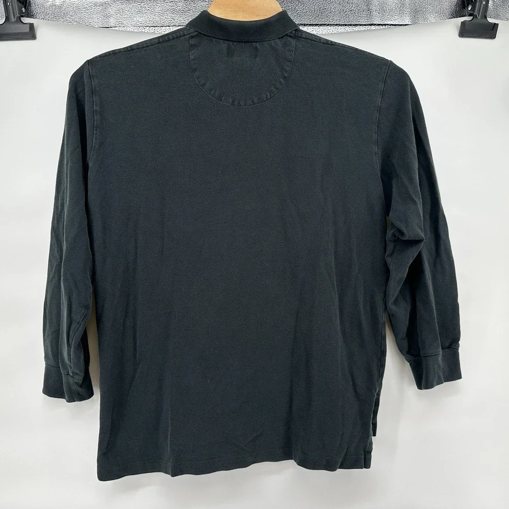 Polo Ralph Lauren Polo Shirt Mens XLarge Black Long Sleeve Pique Red Pony Cotton
